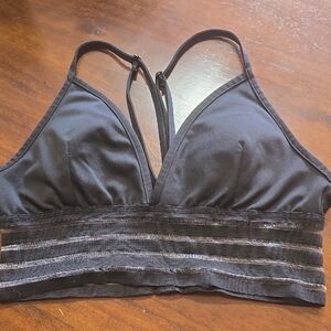SHEIN Black Mesh Detail Bralette